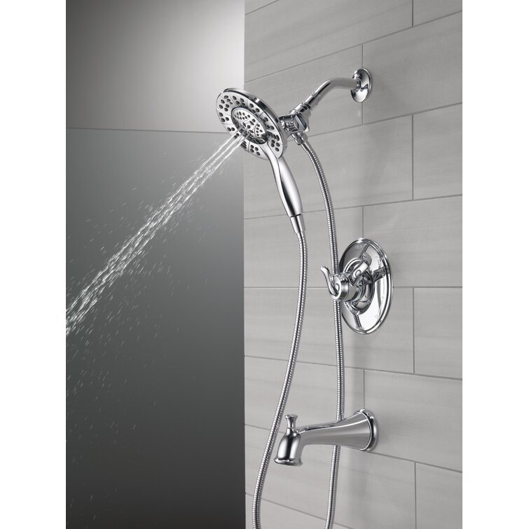 T17494-SS-I,RB-I,I Delta Linden 17 Series Dual-Function Tub Shower